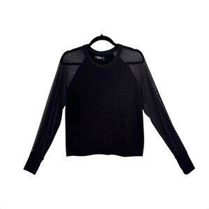 Michael Lauren Mesh Raglan Sleeve Top